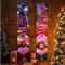 Outdoor Christmas Decorations in 2 Pieces Winter Holiday Door Banner Decoration with Light Strings and Pins for Yard Front Door Home Garage Wall Decor Xmas Hanging Porch Signs Banner
